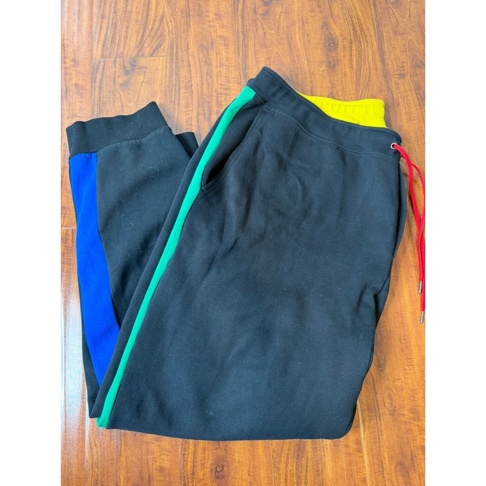 Polo Ralph Lauren Mens Logo Double Knit Jogger Pants  2XLT Big & Tall Black Pony